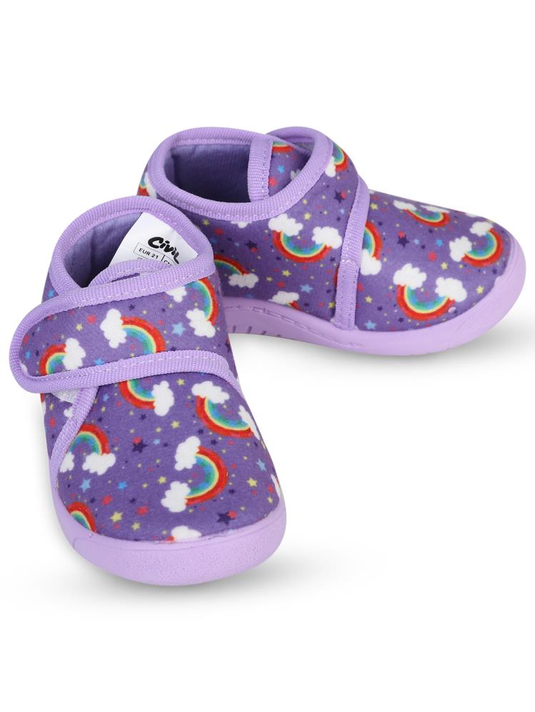 Civil Girls Unicorn Baskılı 21-26 Numara Panduf - Lila