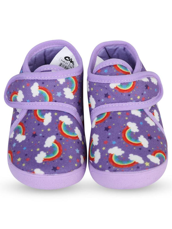 Civil Girls Unicorn Baskılı 21-26 Numara Panduf - Lila