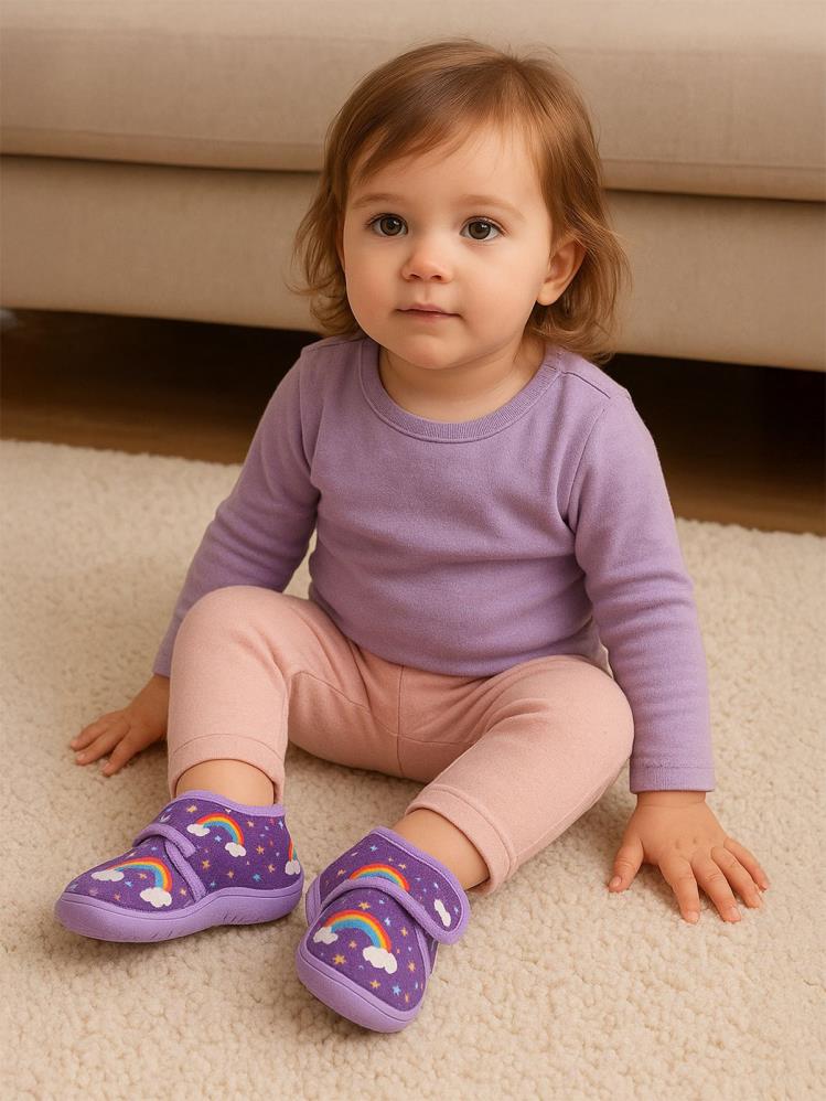 Civil Girls Unicorn Baskılı 21-26 Numara Panduf - Lila