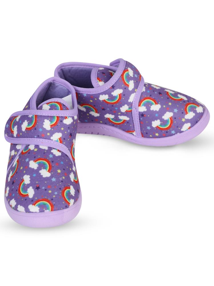 Civil Girls Unicorn Baskılı 27-32  Numara Panduf - Lila