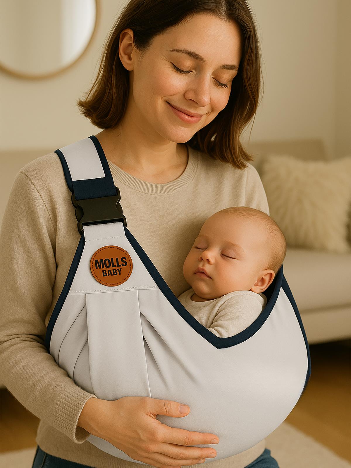 Molls Baby Pratik Kanguru Sling - Gri