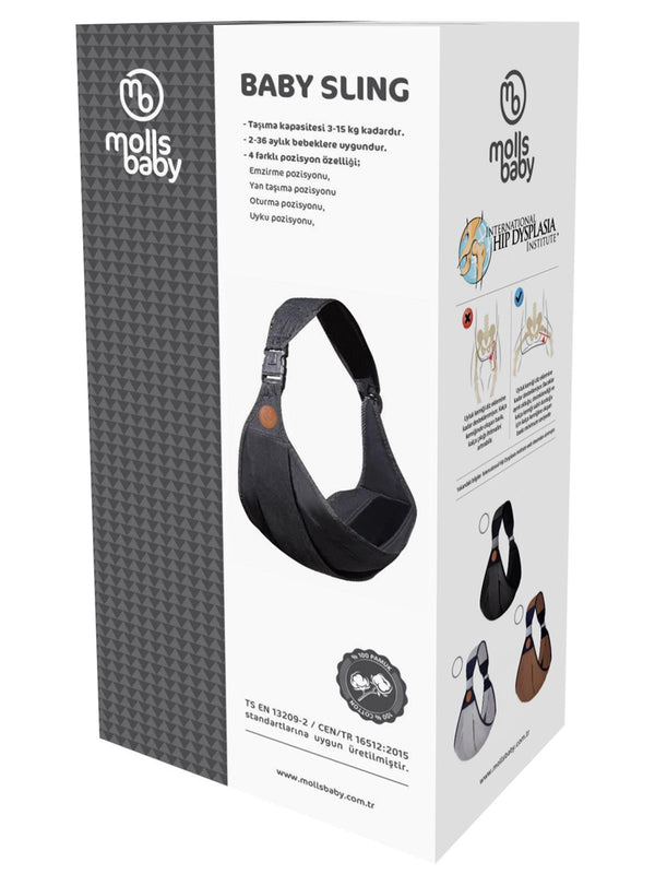 Molls Baby Pratik Kanguru Sling - Siyah