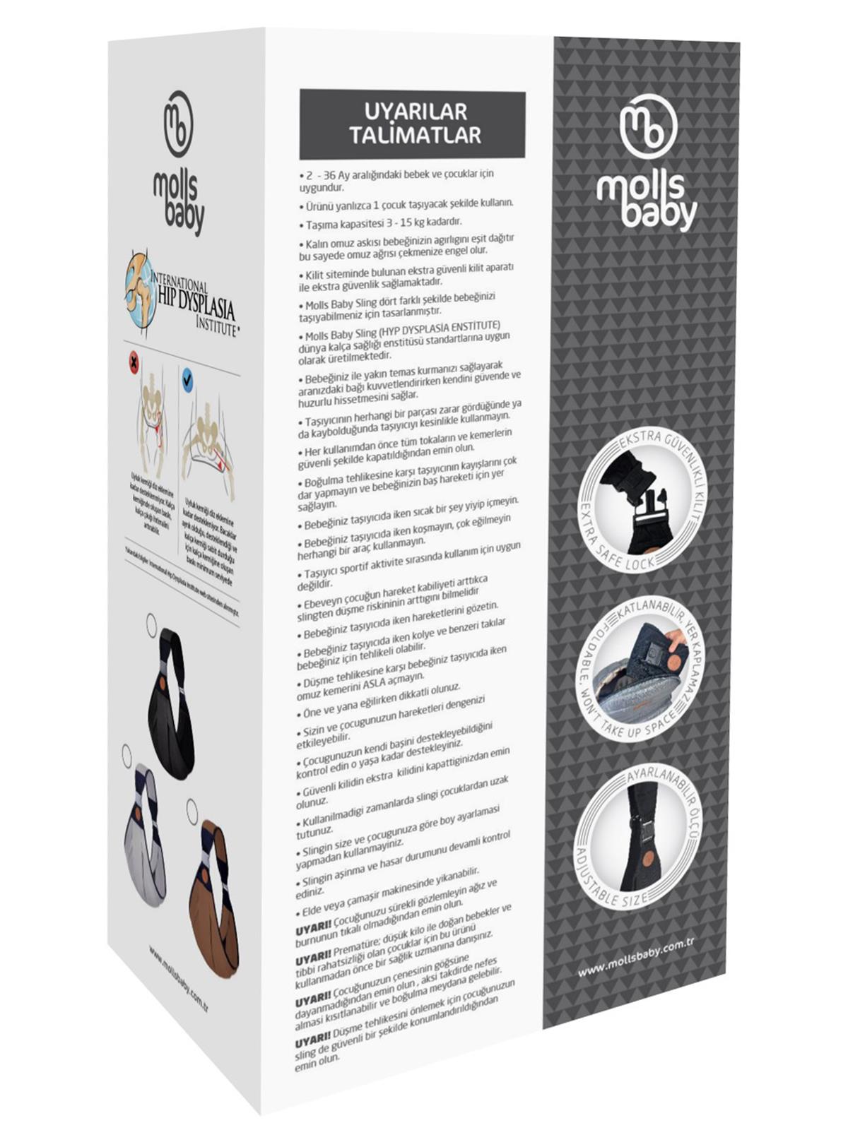 Molls Baby Pratik Kanguru Sling - Siyah