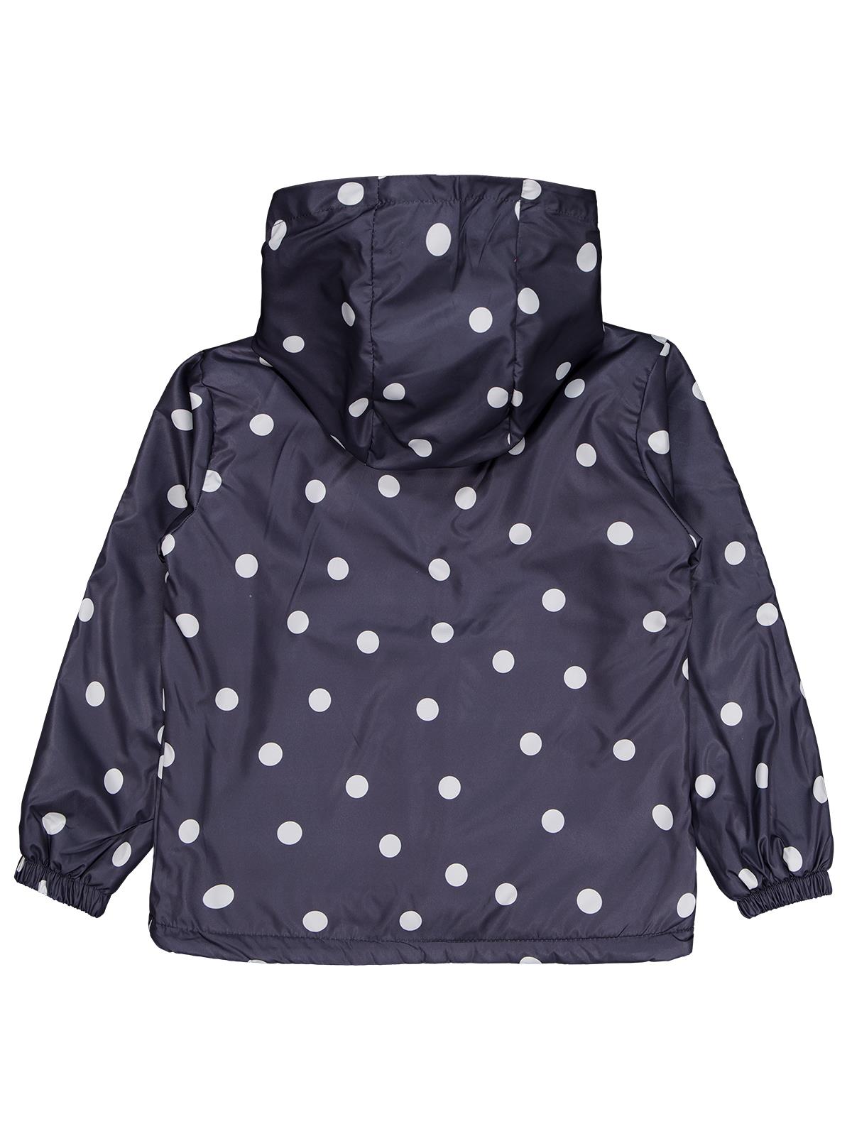 Civil Girls Polarlı Puan Baskılı 6-9 Yaş Yağmurluk - Gri