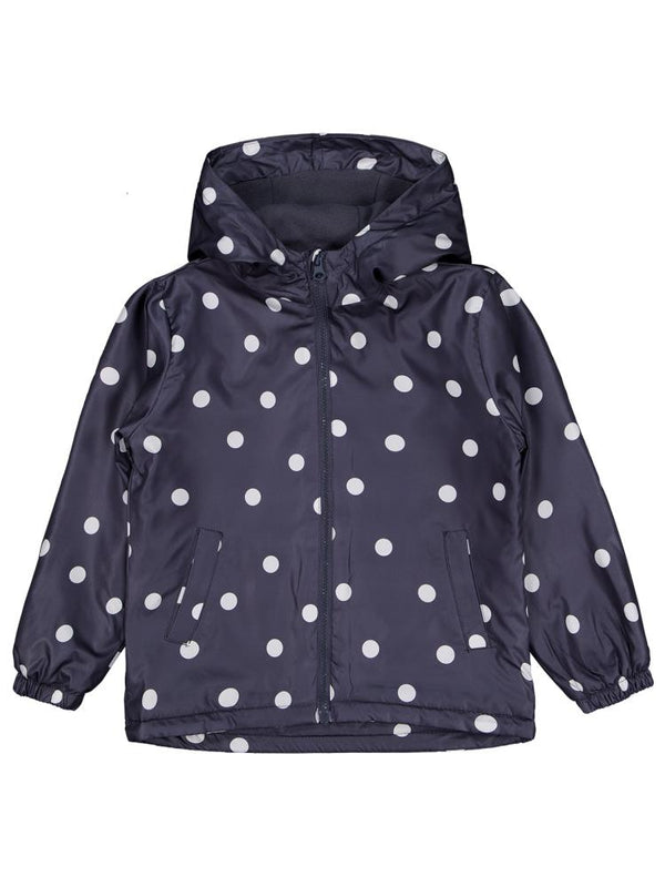 Civil Girls Polarlı Puan Baskılı 6-9 Yaş Yağmurluk - Gri