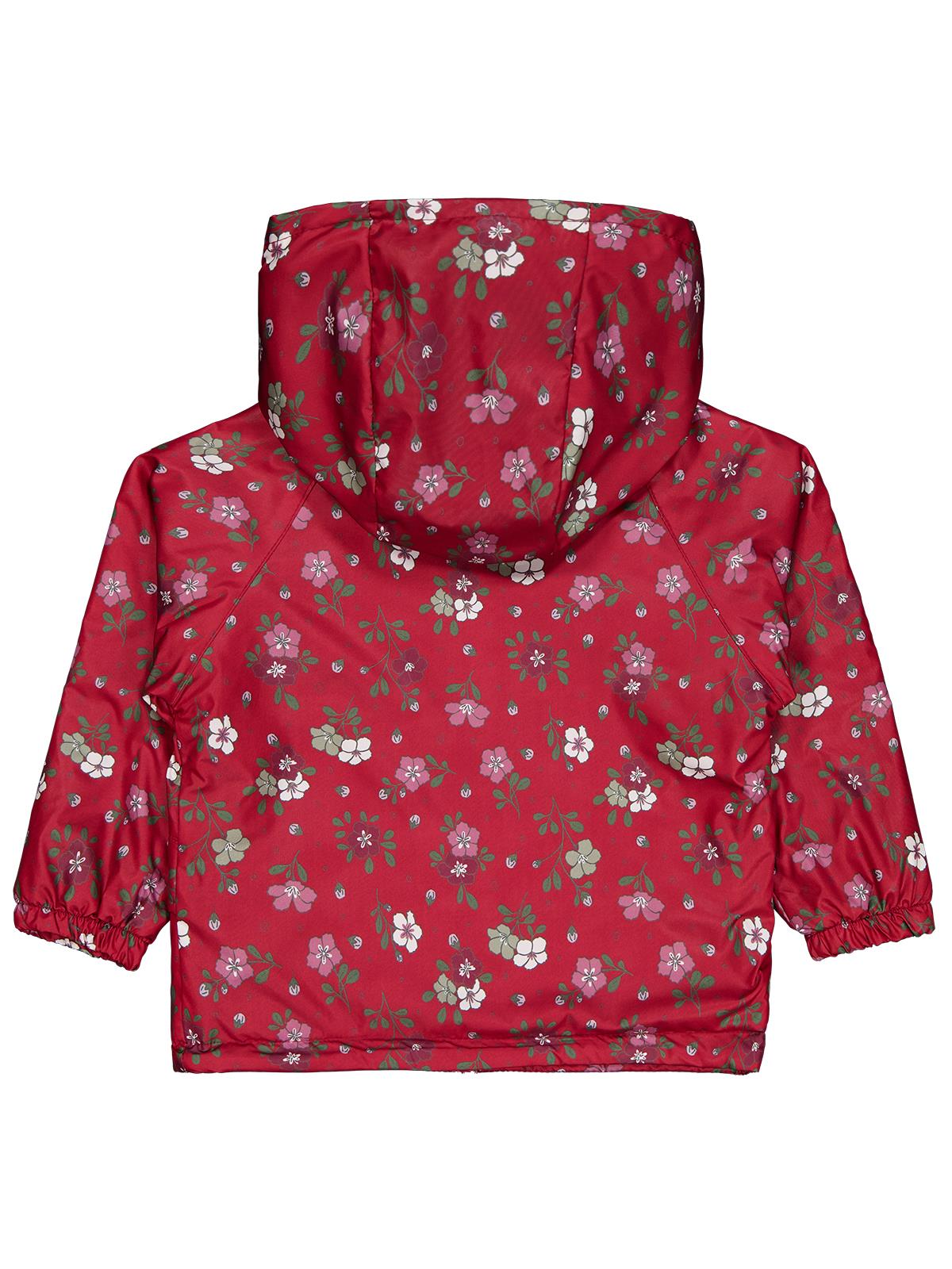 Civil Girls Polarlı Çiçek Desenli 2-5 Yaş Yağmurluk - Bordo