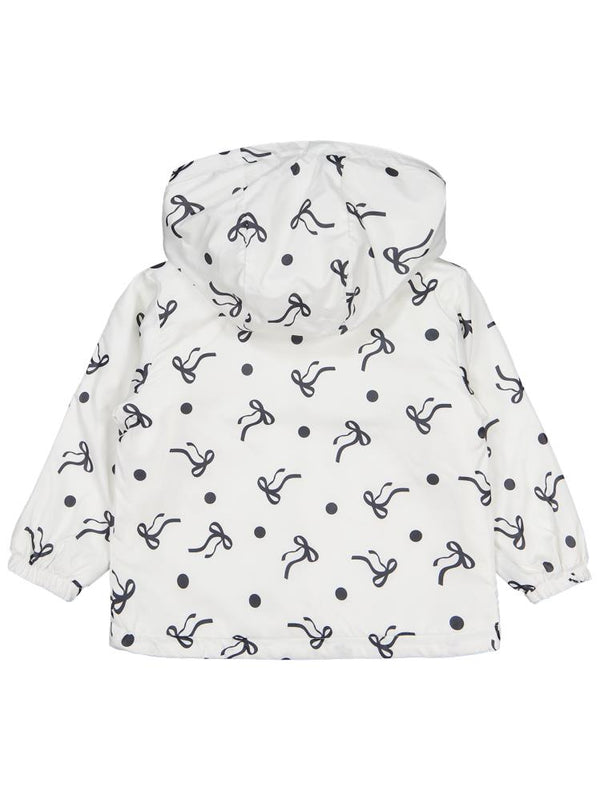 Civil Girls Polarlı Fiyonk Baskılı 2-5 Yaş Yağmurluk - Ekru