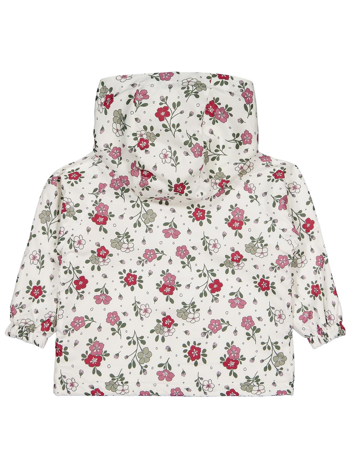 Civil Girls Polarlı Çiçek Desenli 2-5 Yaş Yağmurluk - Fil Dişi
