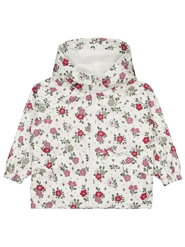 Civil Girls Polarlı Çiçek Desenli 2-5 Yaş Yağmurluk - Fil Dişi