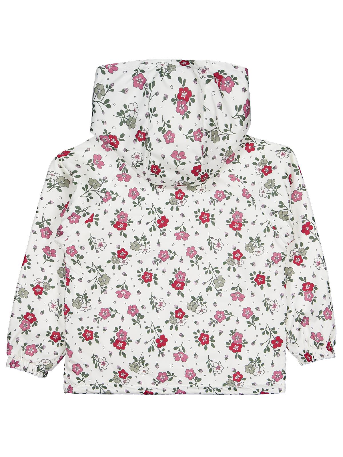 Civil Girls Polarlı Çiçek Desenli 6-9 Yaş Yağmurluk - Fil Dişi
