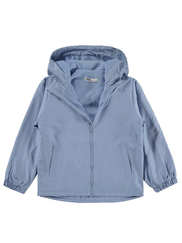 Civil Girls Polarlı Düz 10-13 Yaş Yağmurluk - Mavi