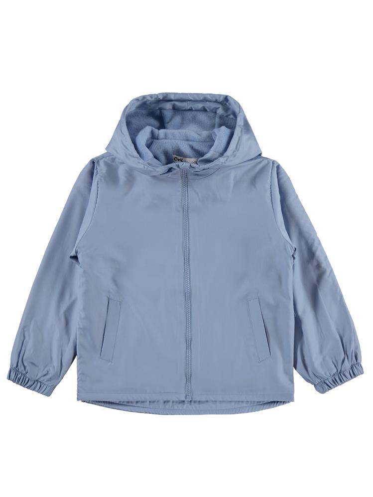 Civil Girls Polarlı Düz 10-13 Yaş Yağmurluk - Mavi