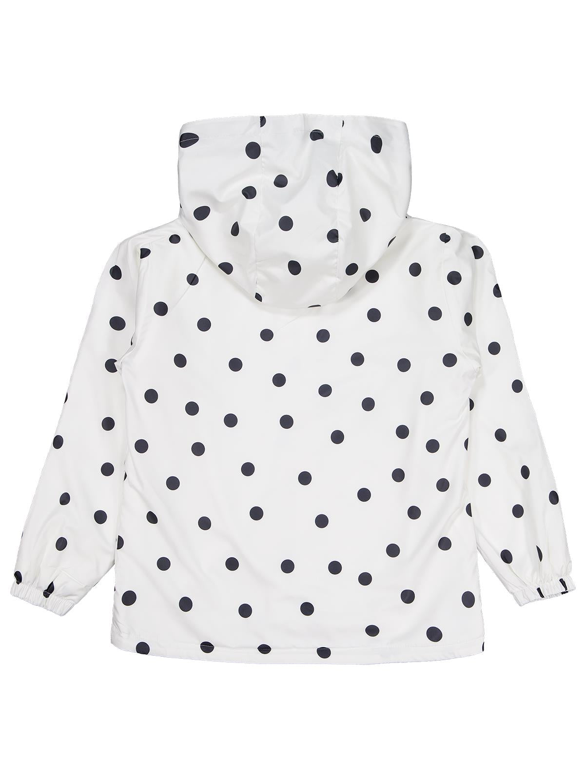 Civil Girls Polarlı Puan Baskılı 10-13 Yaş Yağmurluk - Ekru