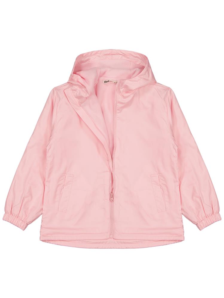 Civil Girls Polarlı Düz 10-13 Yaş Yağmurluk - Pembe