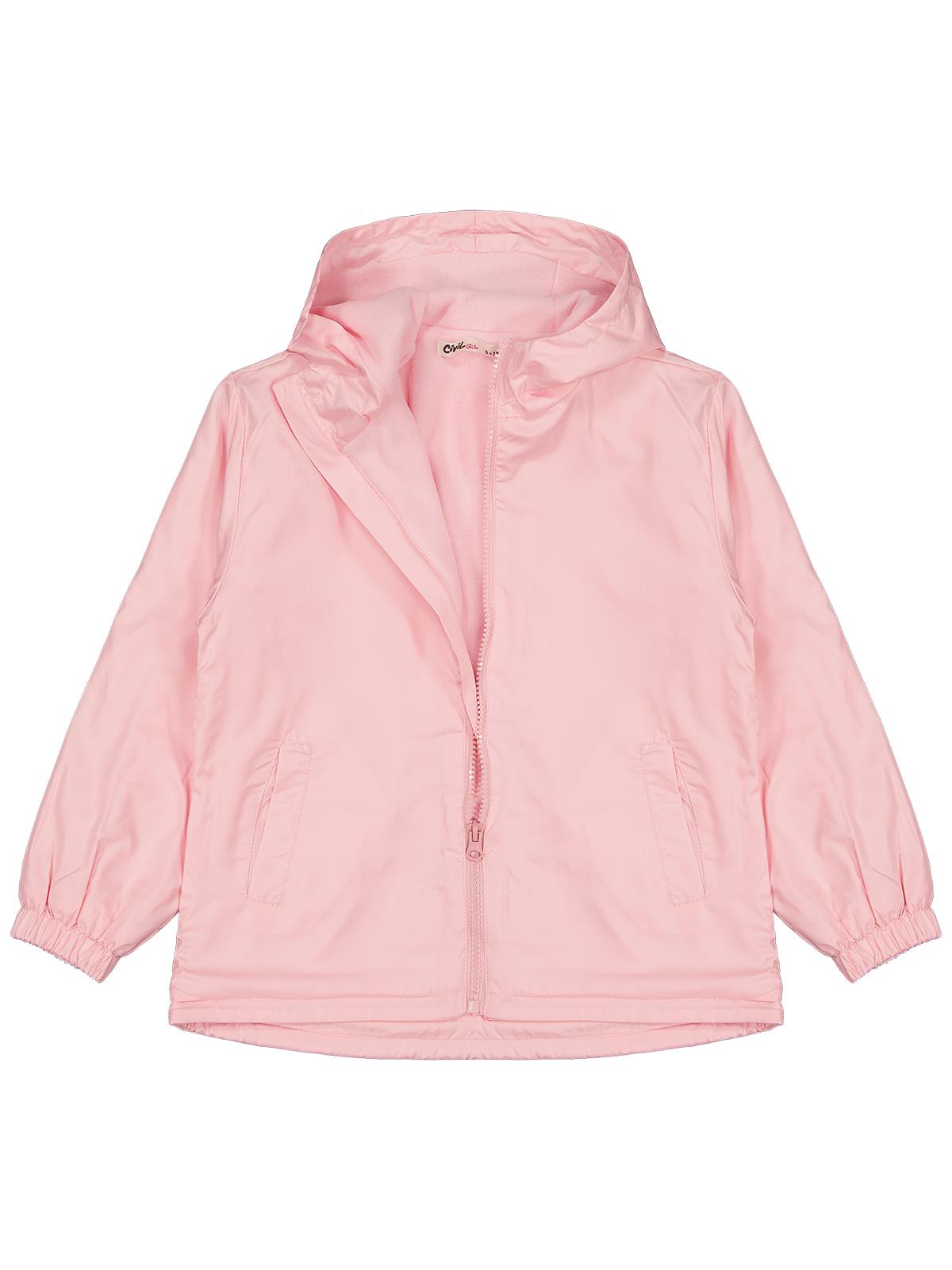 Civil Girls Polarlı Düz 10-13 Yaş Yağmurluk - Pembe
