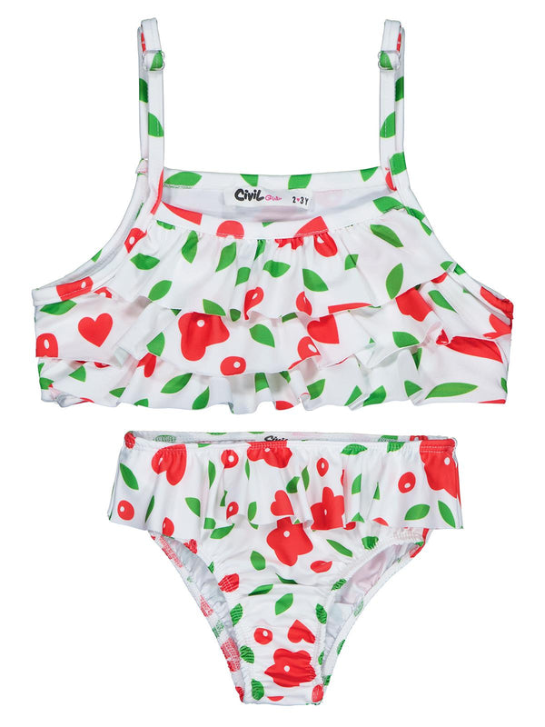 Civil Girls Kız Çocuk Mayo 2-12 Yaş  - Ekru