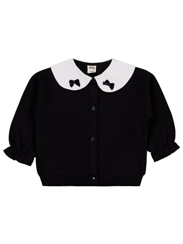 Civil Baby Fiyonklu 6-18 Ay Hırka - Siyah