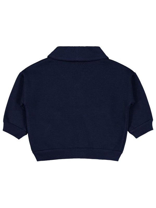 Civil Baby Yazı Nakışlı 6-18 Ay Hırka - Lacivert