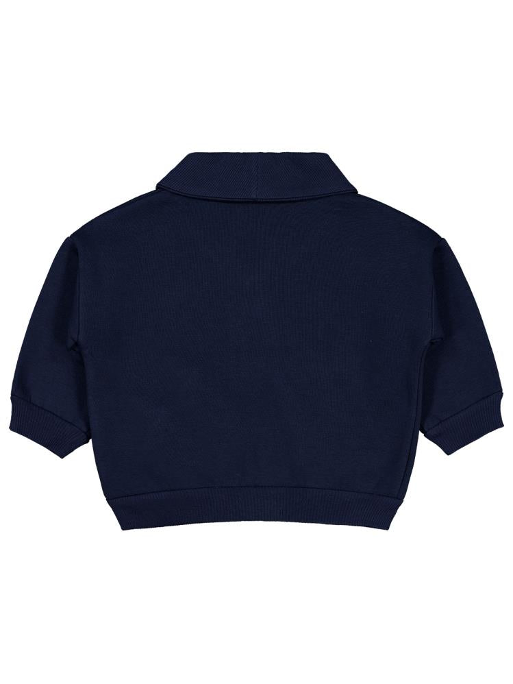 Civil Baby Yazı Nakışlı 6-18 Ay Hırka - Lacivert