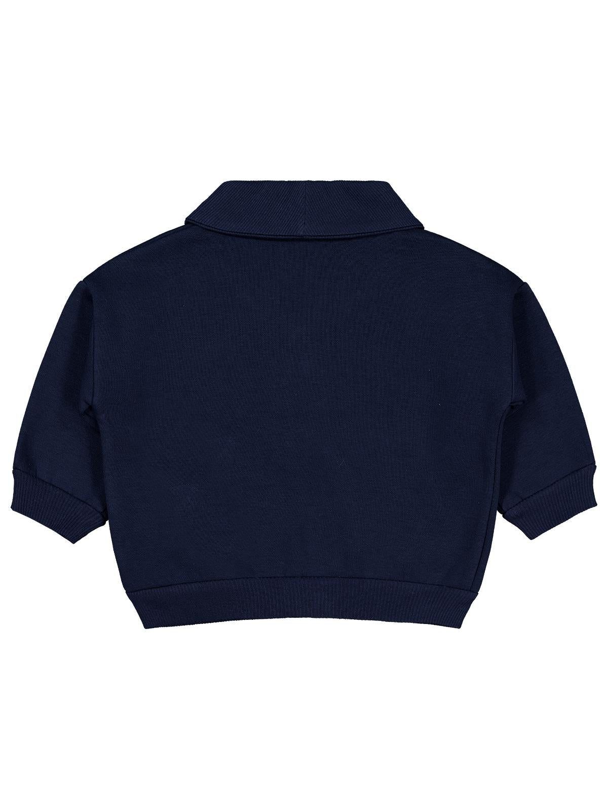 Civil Baby Yazı Nakışlı 6-18 Ay Hırka - Lacivert