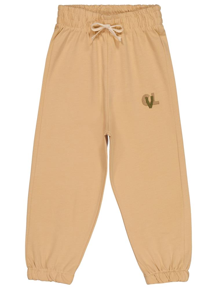 Civil Boys CVL Nakışlı Süs Bağcıklı 2-5 Yaş Eşofman Altı - Bej