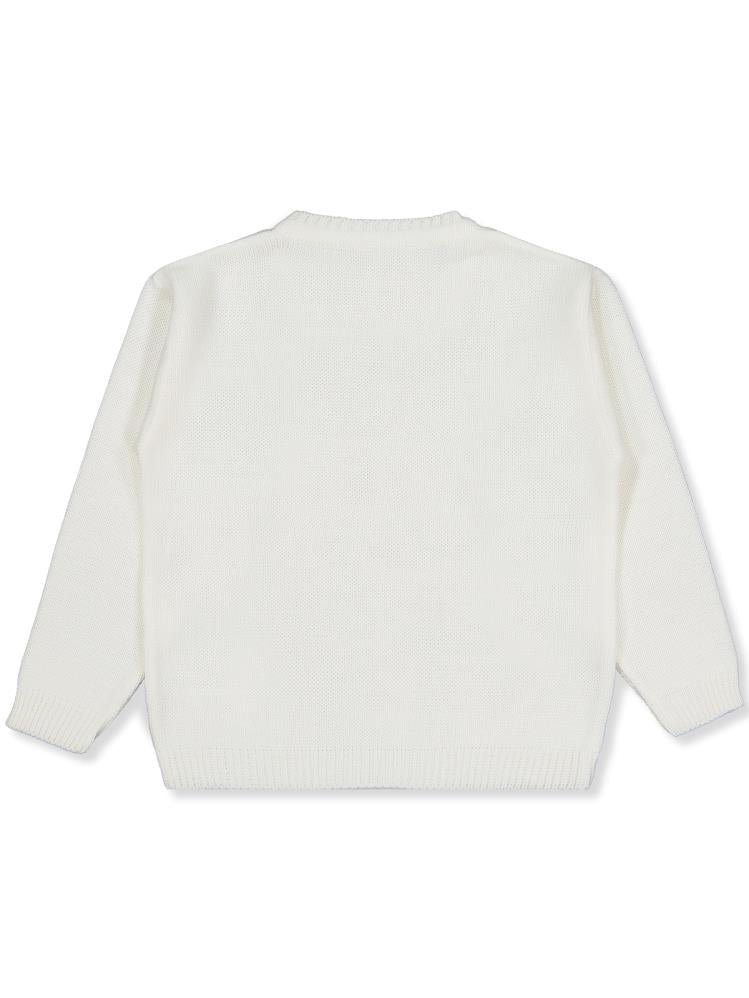 Civil Girls Düz 6-9 Yaş Kazak - Ekru