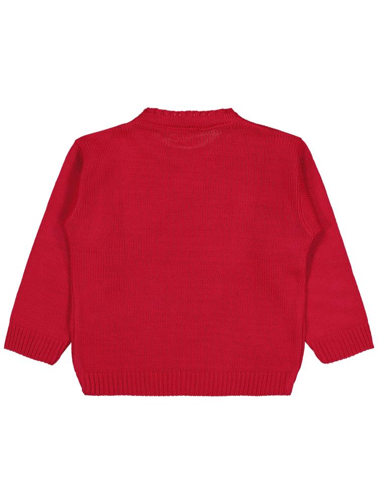 Civil Girls Büyük Çiçek Desenli 2-5 Yaş Kazak - Fusya