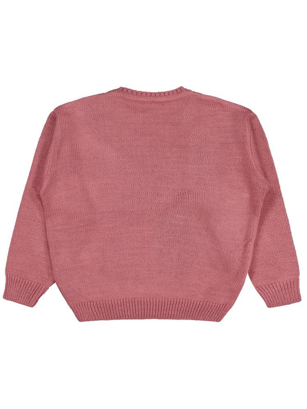 Civil Girls Düz 6-9 Yaş Kazak - Pembe