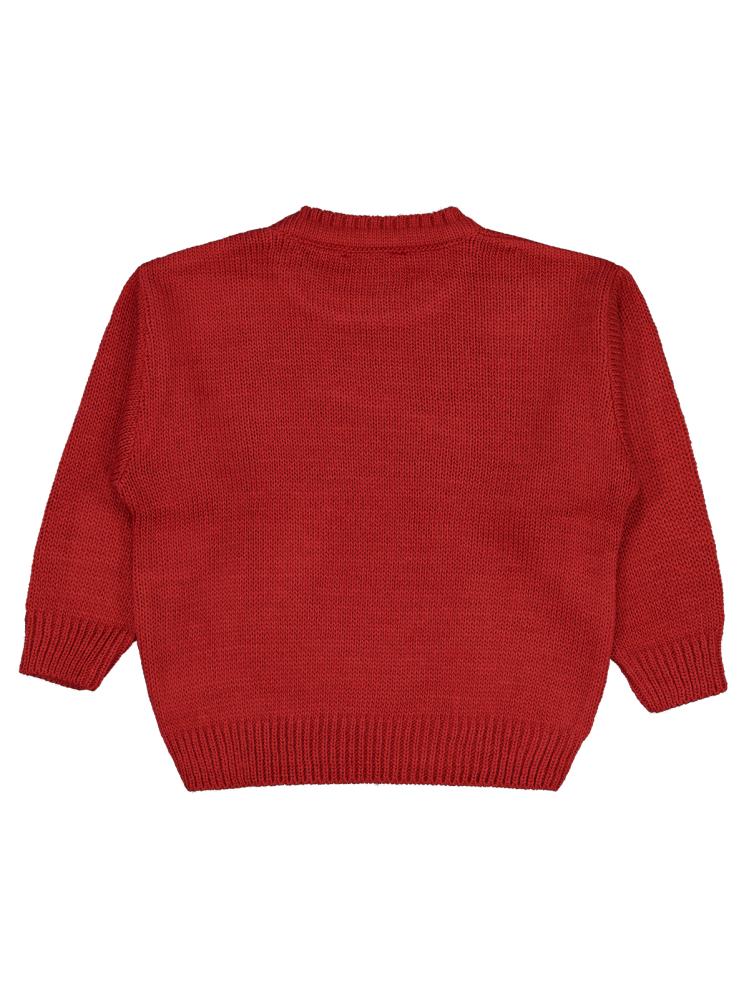 Civil Girls Düz 2-5 Yaş Kazak - Kırmızı