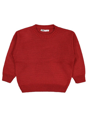 Civil Girls Düz 2-5 Yaş Kazak - Kırmızı