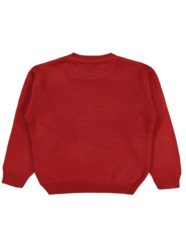 Civil Girls Düz 6-9 Yaş Kazak - Kırmızı