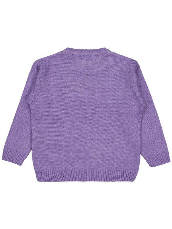 Civil Girls Düz 6-9 Yaş Kazak - Lila