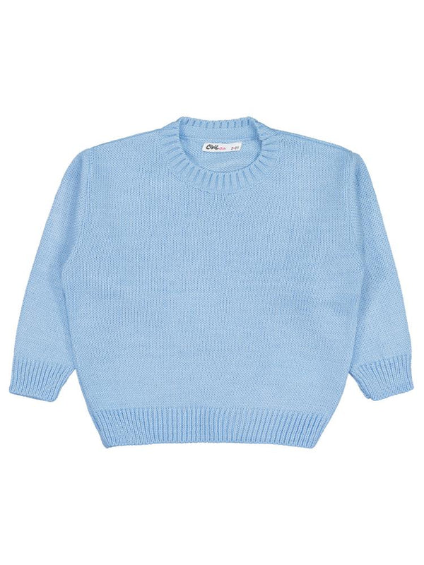 Civil Girls Düz 2-5 Yaş Kazak - Mavi