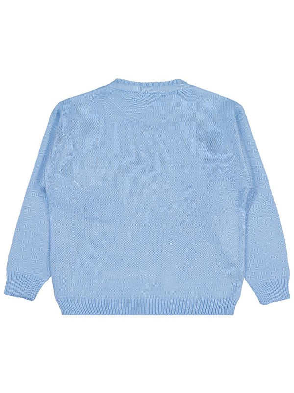 Civil Girls Düz 6-9 Yaş Kazak - Mavi