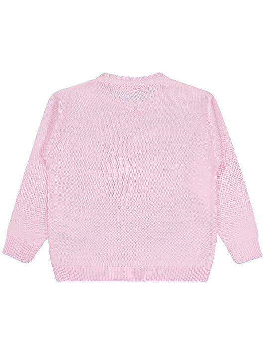 Civil Girls Düz 6-9 Yaş Kazak - Pembe