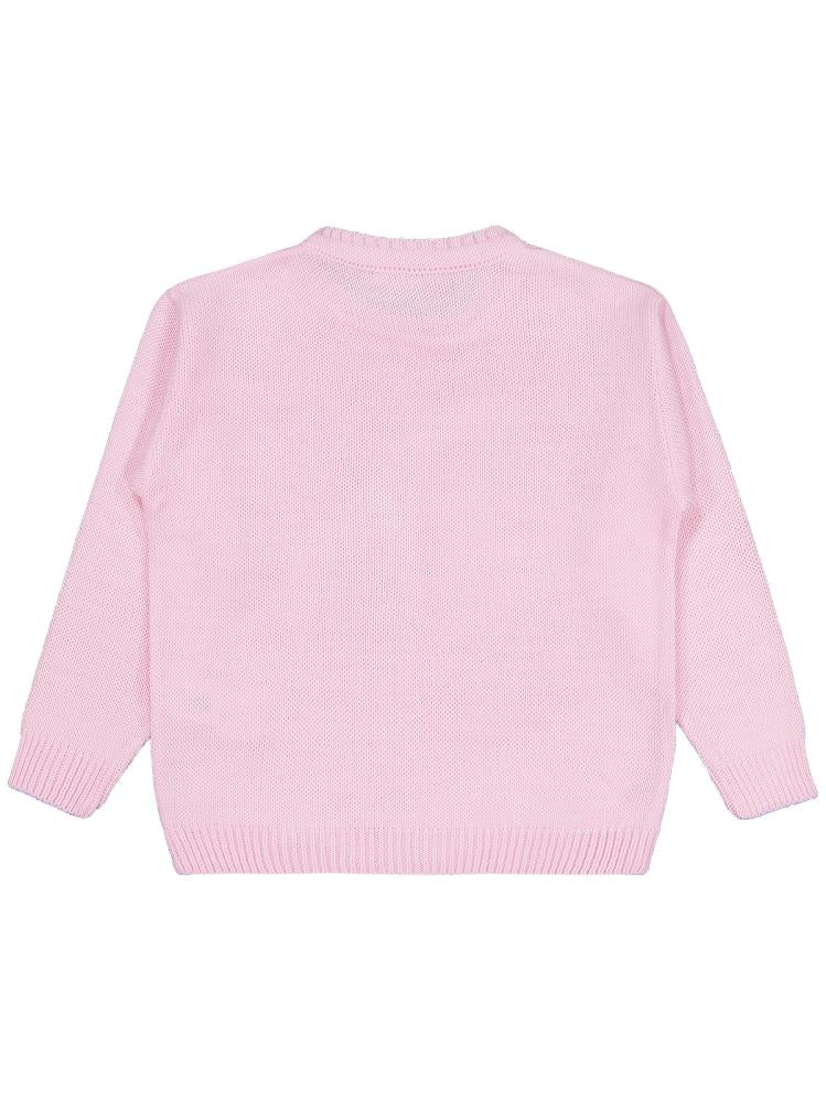 Civil Girls Düz 6-9 Yaş Kazak - Pembe