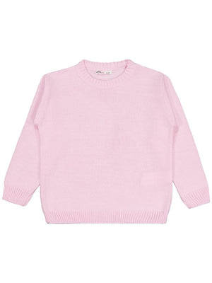 Civil Girls Düz 6-9 Yaş Kazak - Pembe