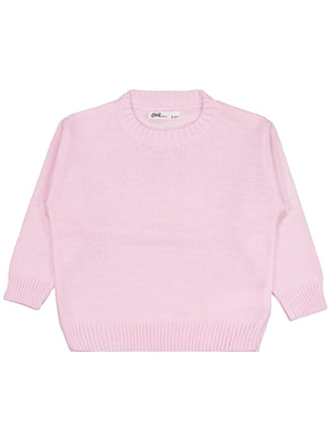 Civil Girls Düz 2-5 Yaş Kazak - Pembe