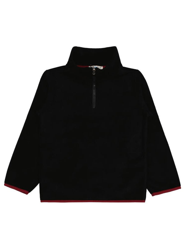 Civil Boys Fermuarlı Armalı Polar 6-9 Yaş Sweatshirt - Siyah