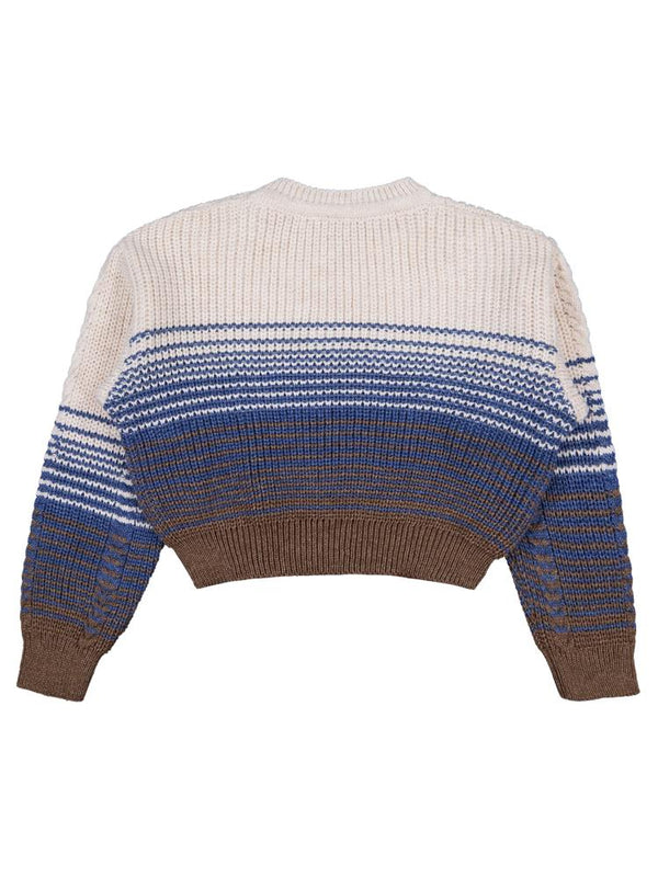 Civil Girls Kendinden Desenli 10-13 Yaş Kazak - Bej