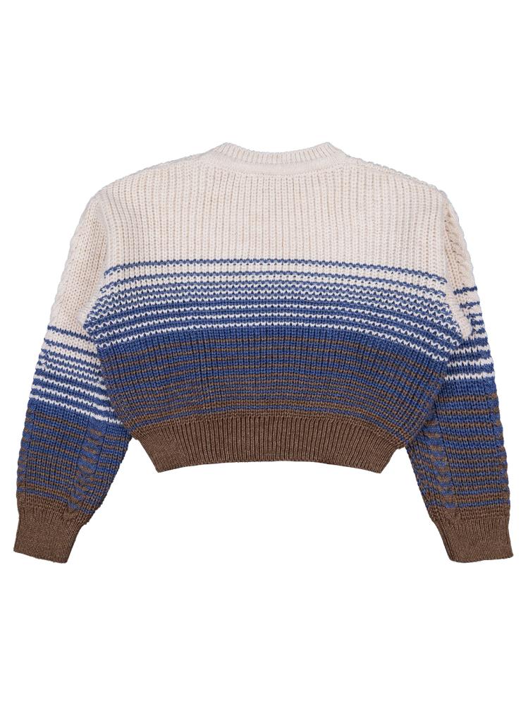 Civil Girls Kendinden Desenli 10-13 Yaş Kazak - Bej