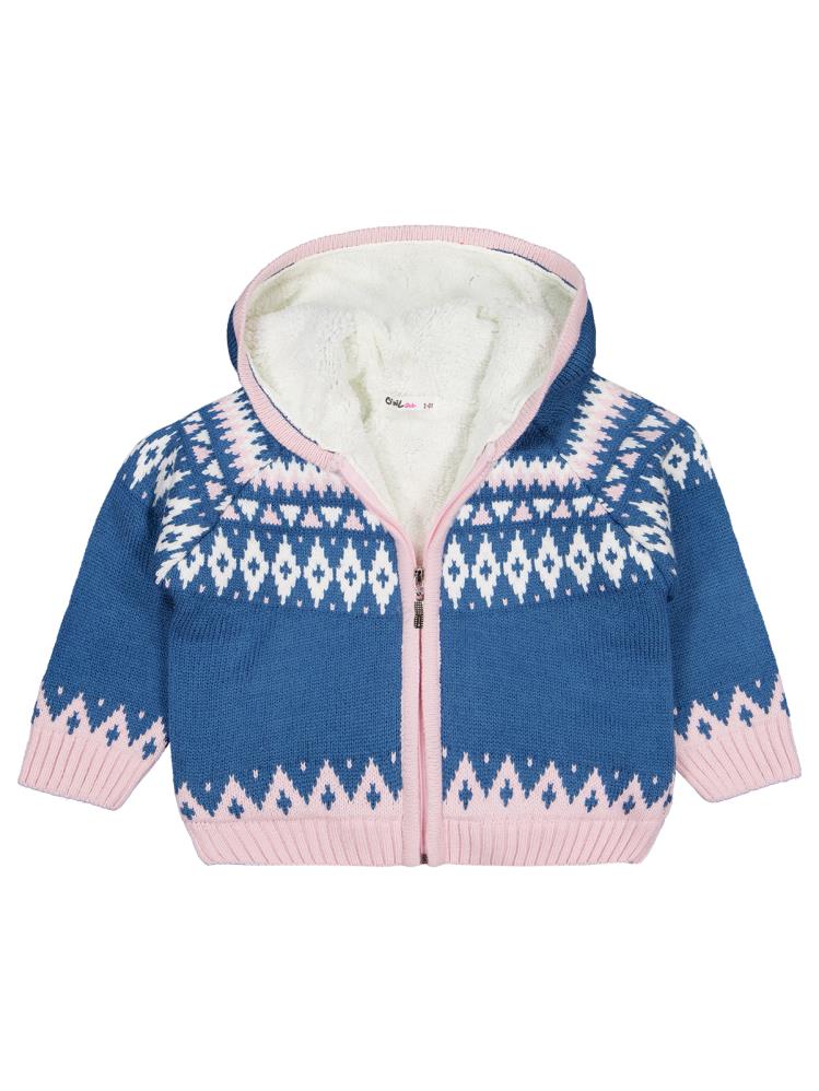 Civil Girls Etnik Desenli 2-5 Yaş Hırka - Yeşil