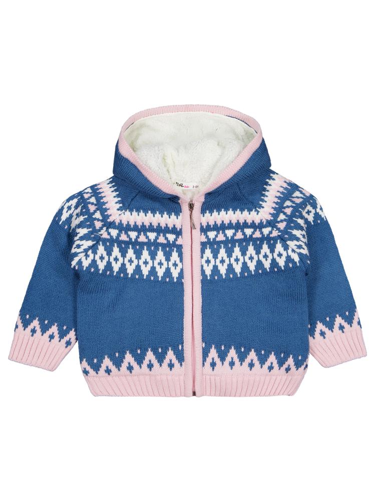 Civil Girls Etnik Desenli 2-5 Yaş Hırka - Yeşil