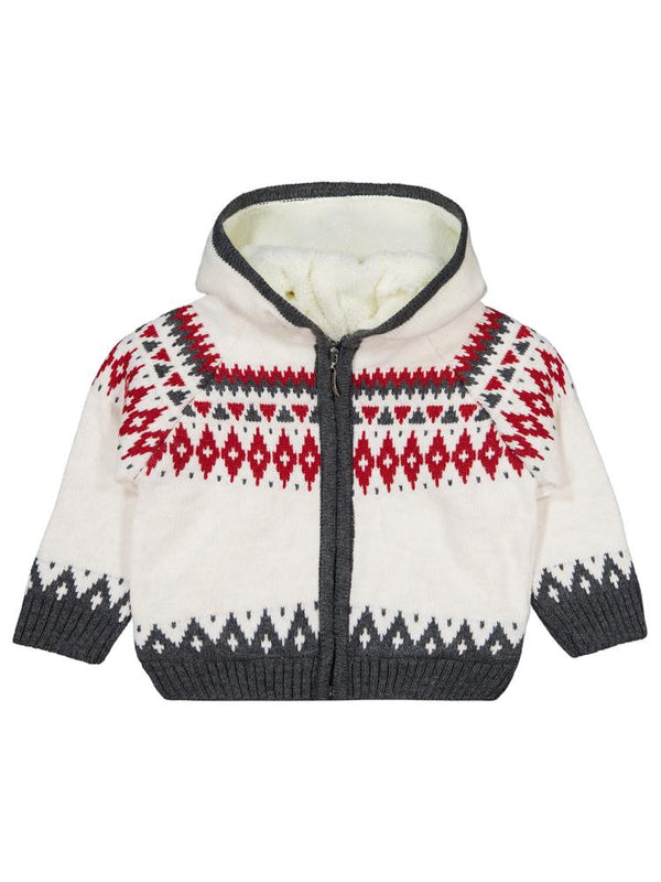 Civil Girls Etnik Desenli 2-5 Yaş Hırka - Bej