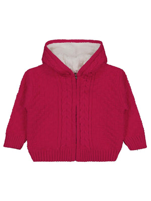 Civil Girls Kapisonlu 2-5 Yaş Hırka - Fusya