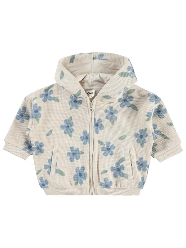 Civil Baby Kış Çiçeği Baskılı 6-18 Ay Hırka - Bej
