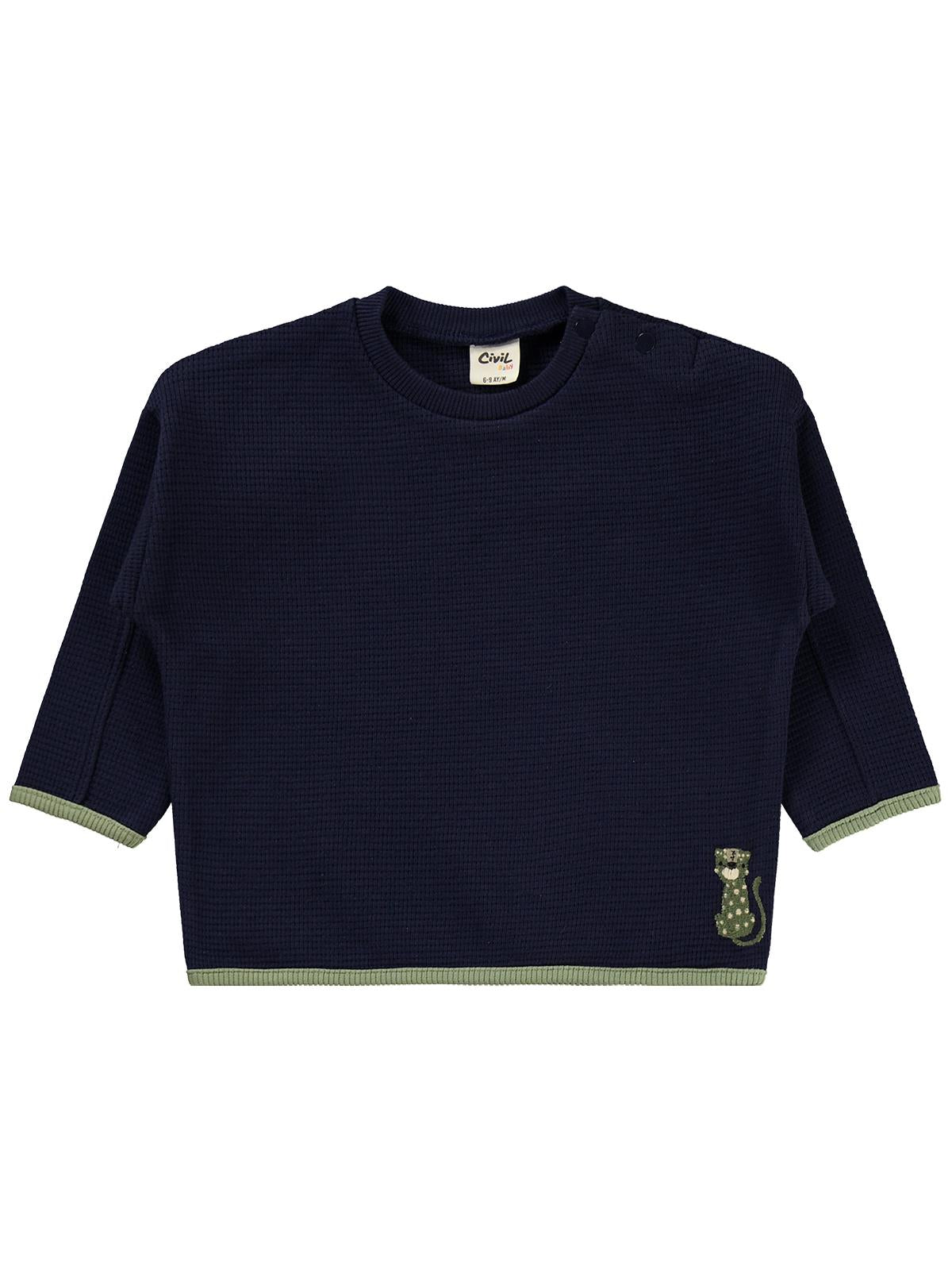 Civil Baby Tiger Nakışlı 6-18 Ay Takım - Lacivert