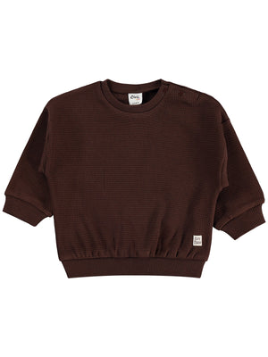 Civil Baby Cute Tiger Etiketli 6-18 Ay Sweatshirt - Kahverengi