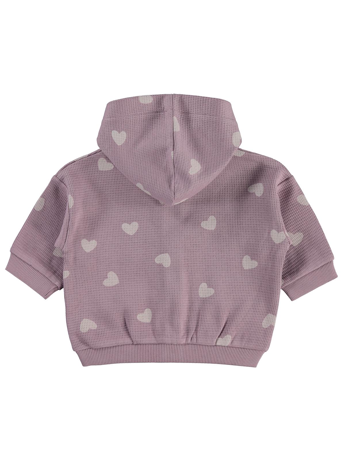 Civil Baby Kalp Baskılı 6-18 Ay Hırka - Lila