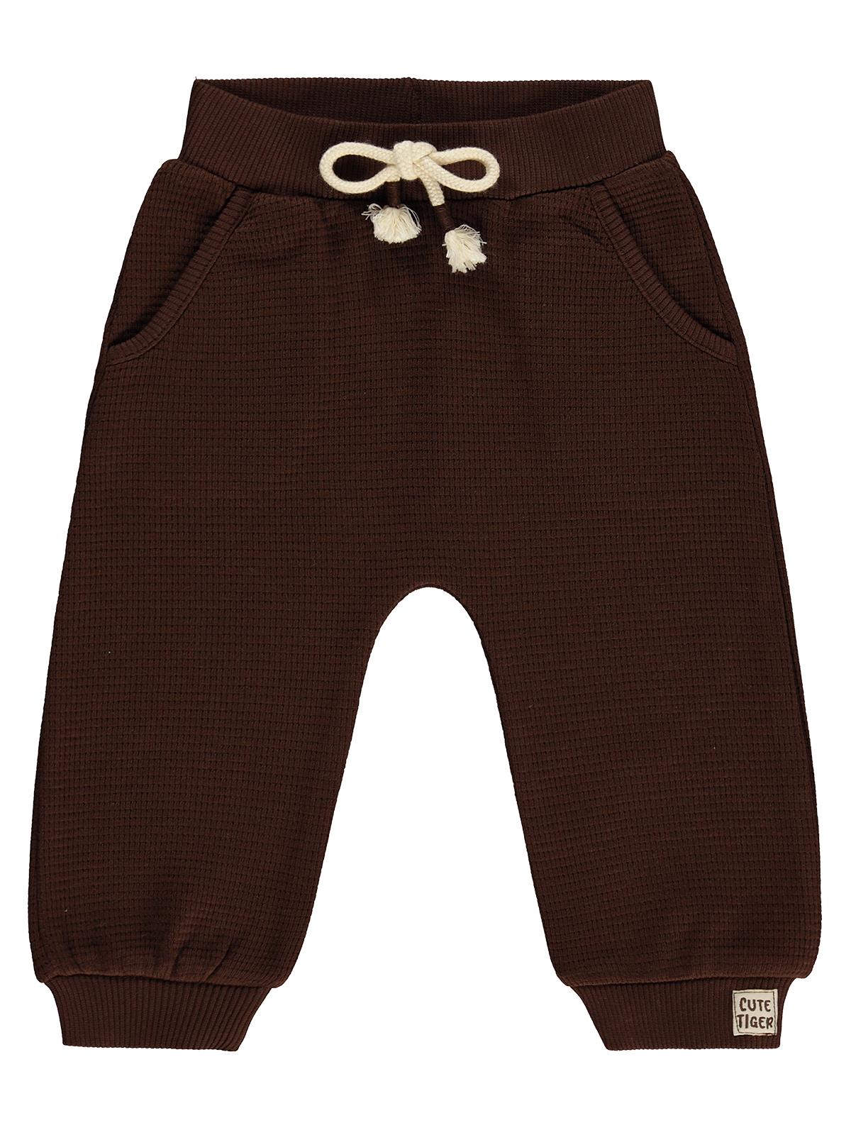 Civil Baby Cute Tiger Etiketli 6-18 Ay Eşofman Altı - Kahverengi